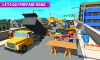 Blocky Highway Road Building Screen Shot 1