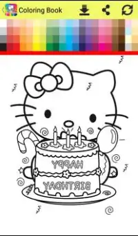 Coloring Book for Kitty Screen Shot 2