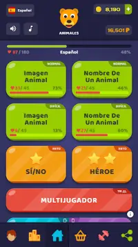 Animales Quiz Multijugador: Aprende en 29 idiomas Screen Shot 0