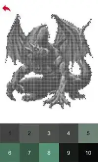 Dragons Color by Number - Pixel Art Game Screen Shot 4