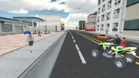 ATV Quad City Bike Taxi Sim 3d Screen Shot 4