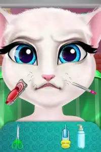 Talking Cat Nose Spa Salon Doctor Screen Shot 2