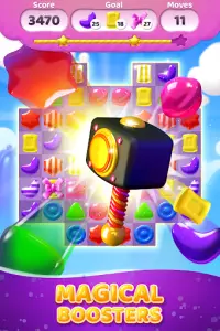 Candy Deluxe - Jogo puzzle de combinar 3 grátis Screen Shot 2