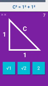 Pythagoras Quiz :Brain Trainer Screen Shot 1