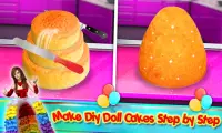 Bambola arcobaleno torta fai da te cucina gioco di Screen Shot 3