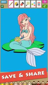 Little Mermaid Coloring Book Screen Shot 3