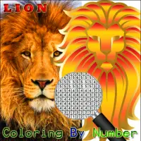 Lion Pixel Art-Animal Coloring By Number Screen Shot 1