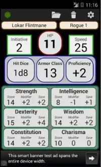 Fifth Edition Character Sheet Screen Shot 0