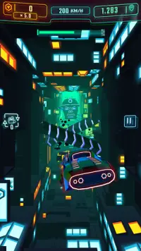 Neon Flytron: Cyberpunk Racer Screen Shot 1