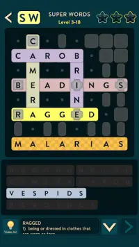 Super Words Crosswords Puzzle Screen Shot 1