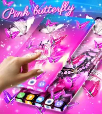 Pink butterfly live wallpaper Screen Shot 0