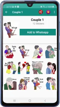 whatsapp için aşk çıkartmaları Screen Shot 1