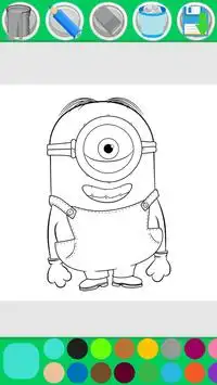 Minion Coloring Pages Game Screen Shot 1