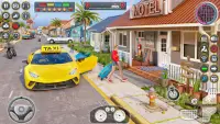 Stadt Taxi Sim Taxi Spiele 3d Screen Shot 6