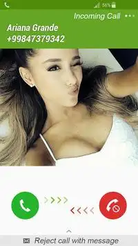 Fake Call Ariana Grande Screen Shot 0