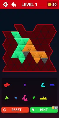 Block Puzzle Tangram : Hexagon, Triangle, Square Screen Shot 2