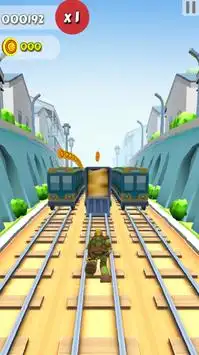 Turtle Subway-Ninja Surf Screen Shot 0