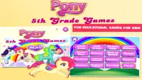 Cute Ponies 5th Grade Games Screen Shot 2