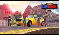 Superhero Taxi Driving : fast racing challenges 3D Screen Shot 0