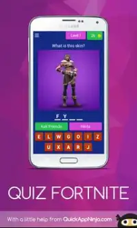 QUIZ Fortnite Battle Royale Unofficial Screen Shot 0