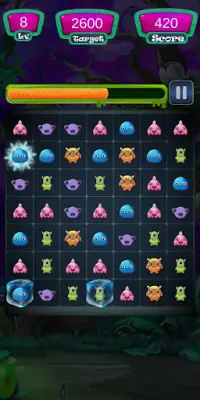 Monster Paradise - Free Match 3 Puzzle Hard Game Screen Shot 2