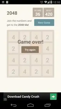 2048 Screen Shot 2