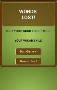 Word Lost Game Screen Shot 0