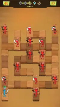 Stickman Crush War:Puzzle Line Screen Shot 3