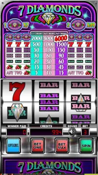 Seven Diamonds Deluxe Slot Machine Screen Shot 5