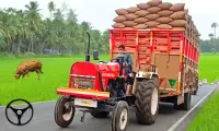 Tractor Trolley Farming Simulator: Tractor Driving Screen Shot 2