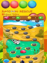 Raccoon Rescue Operation & Bubble Shooter Game Screen Shot 1
