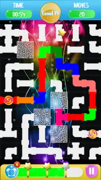 Conn: abstract color pipe plumber puzzle Screen Shot 2