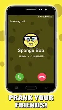Fake Call SpongeBob Simulator Screen Shot 1