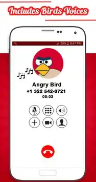 Call From Angry Bird Screen Shot 3