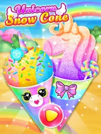 Unicorn Rainbow Snow Cone Desserts Maker Screen Shot 3