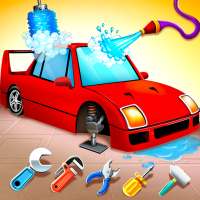 الاطفال الرياضية غسل السيارات تنظيف المرآب