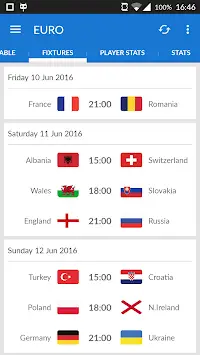 EURO 2016 Results Screen Shot 1