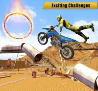 حيلة دراجة نارية - BMX الدراجة الألعاب: على الانتر Screen Shot 8