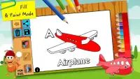 ABC alphabet flashcards coloring pages for kids Screen Shot 1