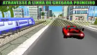 Simulador de carro vs trem Real Racing Screen Shot 4