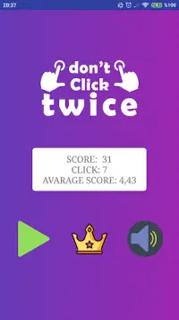 Don't Click Twice - A type of addictive Tap Game Screen Shot 3