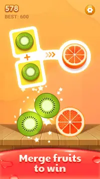 Chain Fruit 2048 Free Game - Merge a Watermelon Screen Shot 1