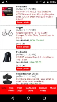 Cycling Bargains Deal Finder Screen Shot 5