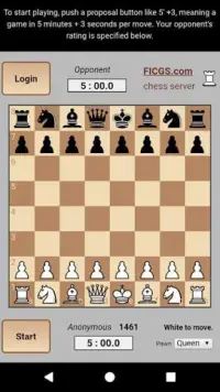 Main catur • Permainan dalam talian FICGS Screen Shot 4