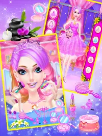 Putri merah muda-Permainan Makeover Screen Shot 2
