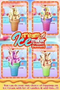 アイスクリームコーンメーカー冷凍デザート料理ゲーム Screen Shot 1