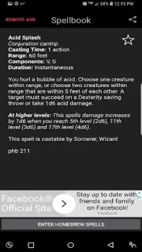 5E Spellbook Screen Shot 2