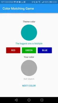 Color Matching Game - Flutter Simple App Screen Shot 2