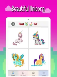 Unicorn color by number: Pixel art coloring 2019 Screen Shot 6