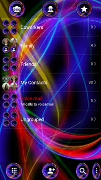 Dialer Theme Neon Abstract Screen Shot 4